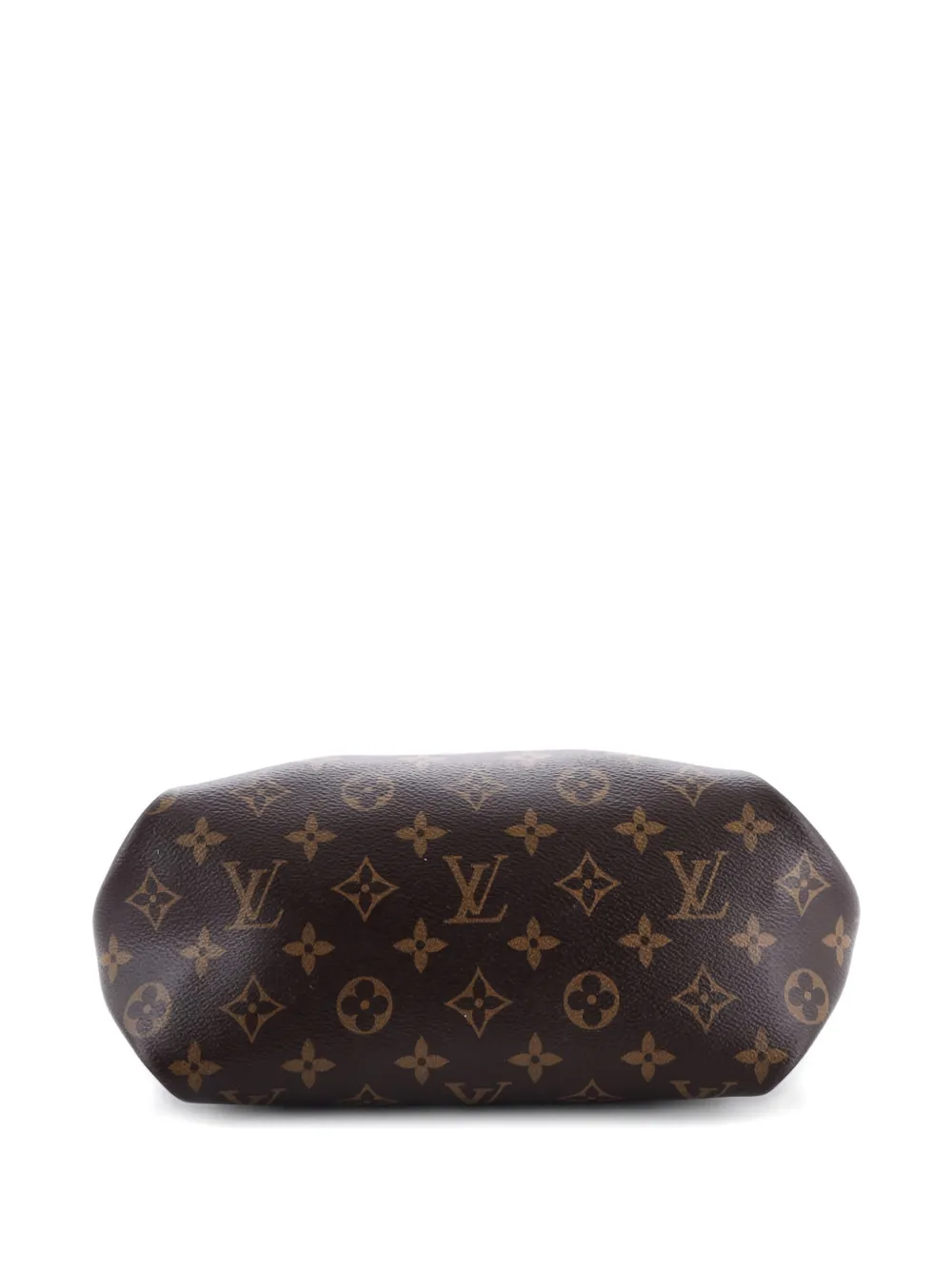 Pre-owned Louis Vuitton Flower Zipped Monogram Canvas Pm Tote Bag In Brown