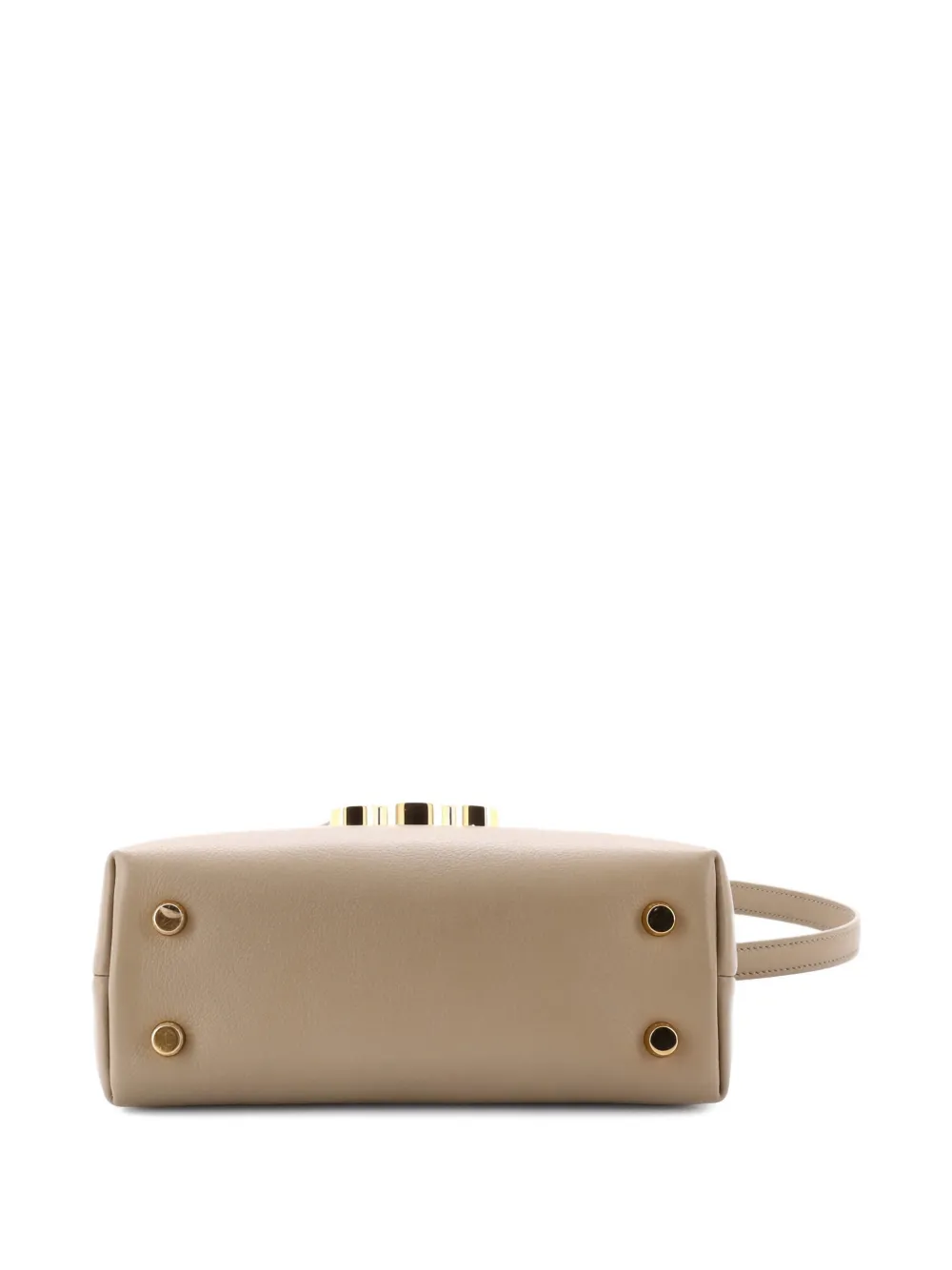 Pre-owned Celine Nino Top Handle Bag Leather Teen Satchel In Neutral