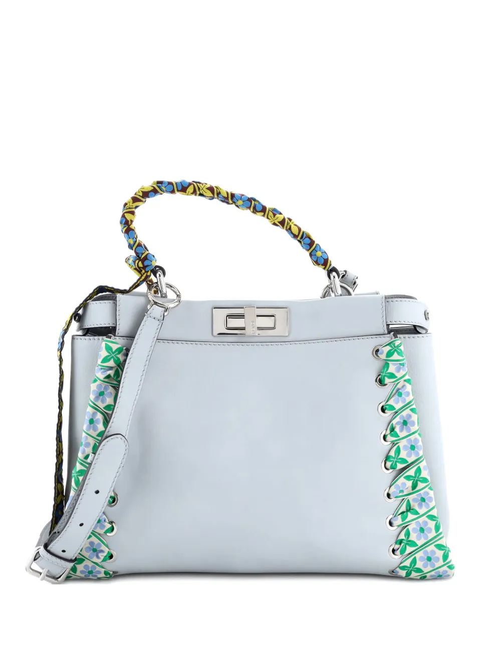 Fendi Pre-Owned Peekaboo Bag Leather with Ribbon Whipstitch Regular satchel | Grey | Image 1