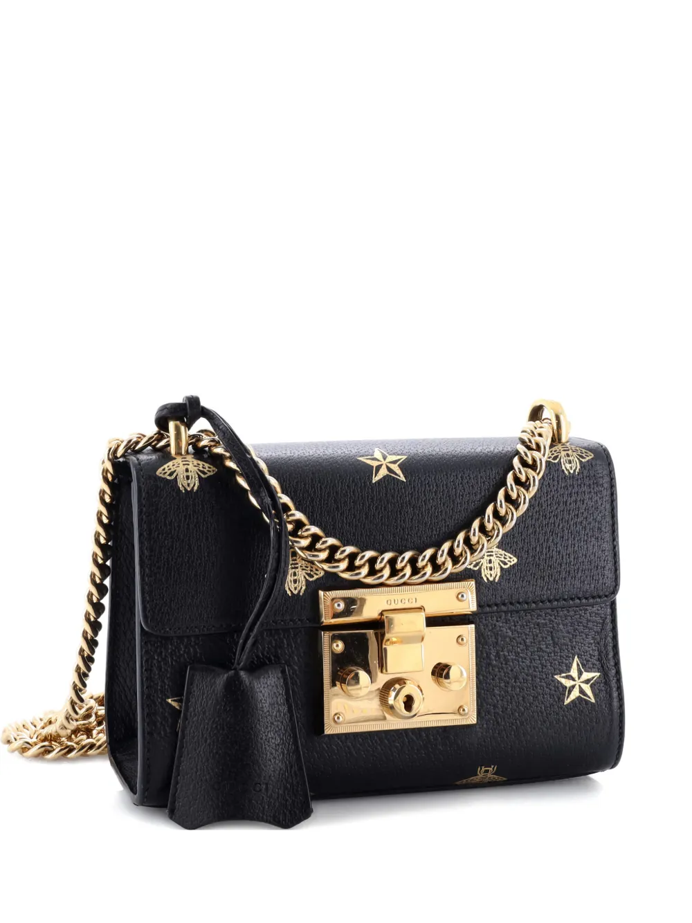 Gucci Pre-Owned Padlock Printed Leather Small shoulder bag - Nero