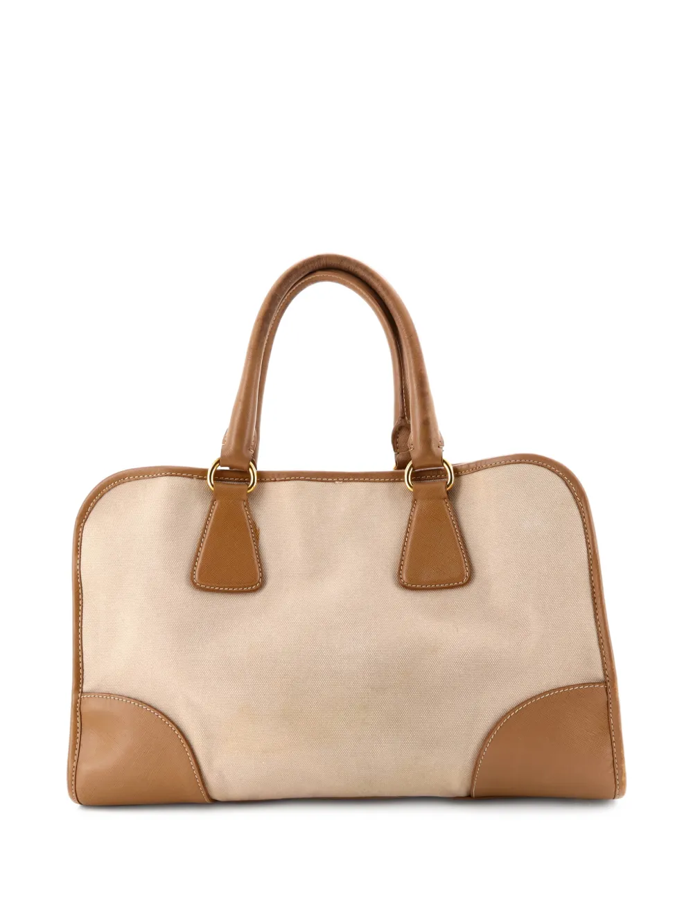 Prada Pre-Owned Convertible Tote Canvas and Saffiano Leather Large satchel | Pre-Owned | Image 2