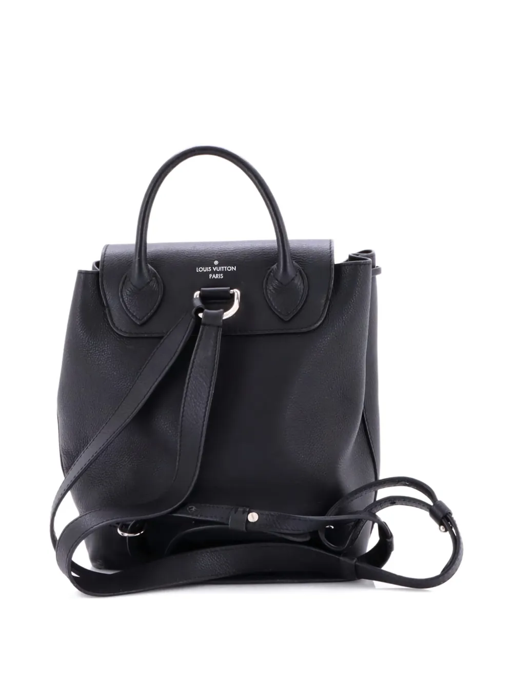 Pre-owned Louis Vuitton Lockme Leather Backpack In Black