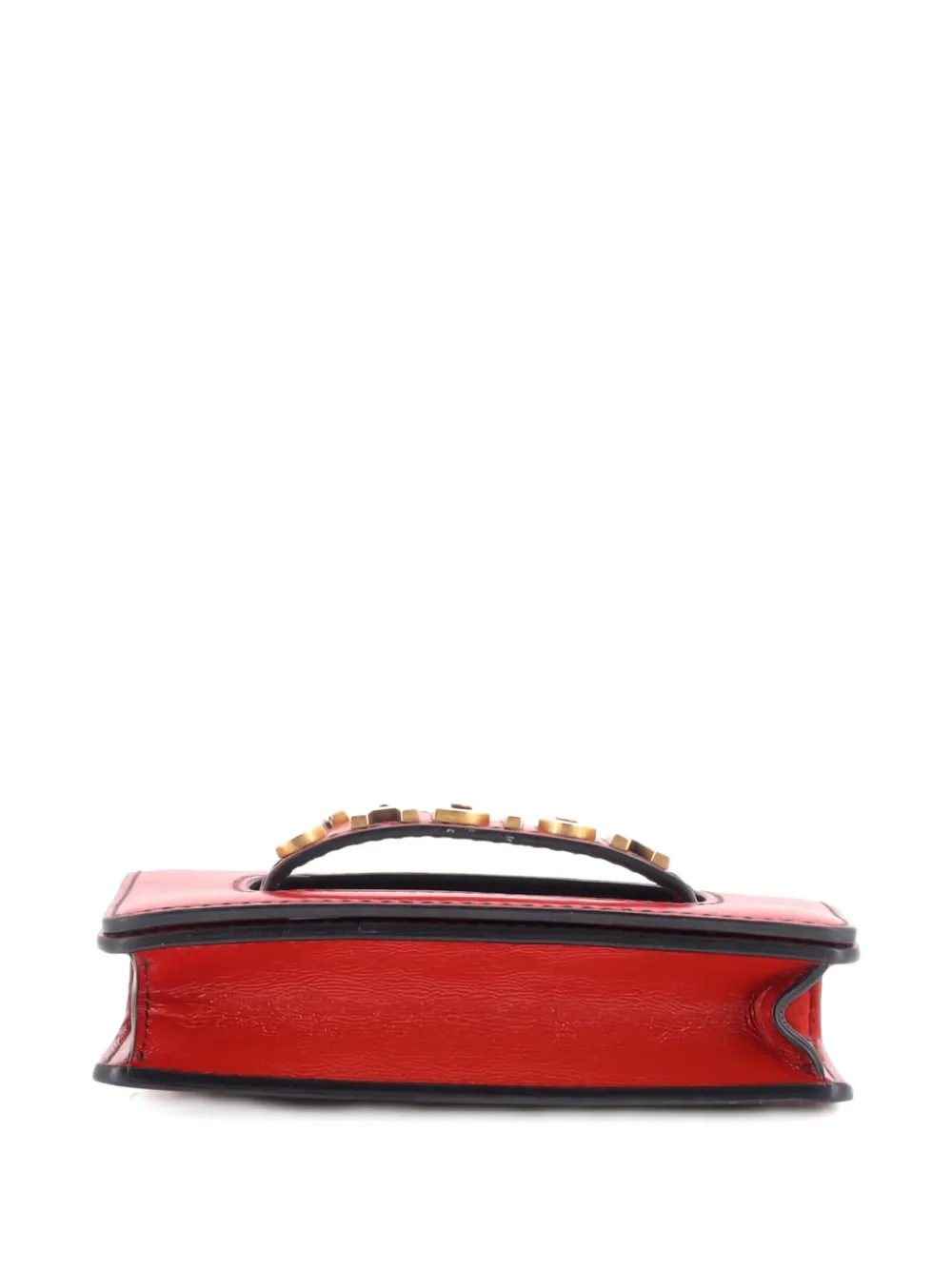 DIOR Pre-owned J'a Flap Bag Leather Mini Crossbody Bag In Red