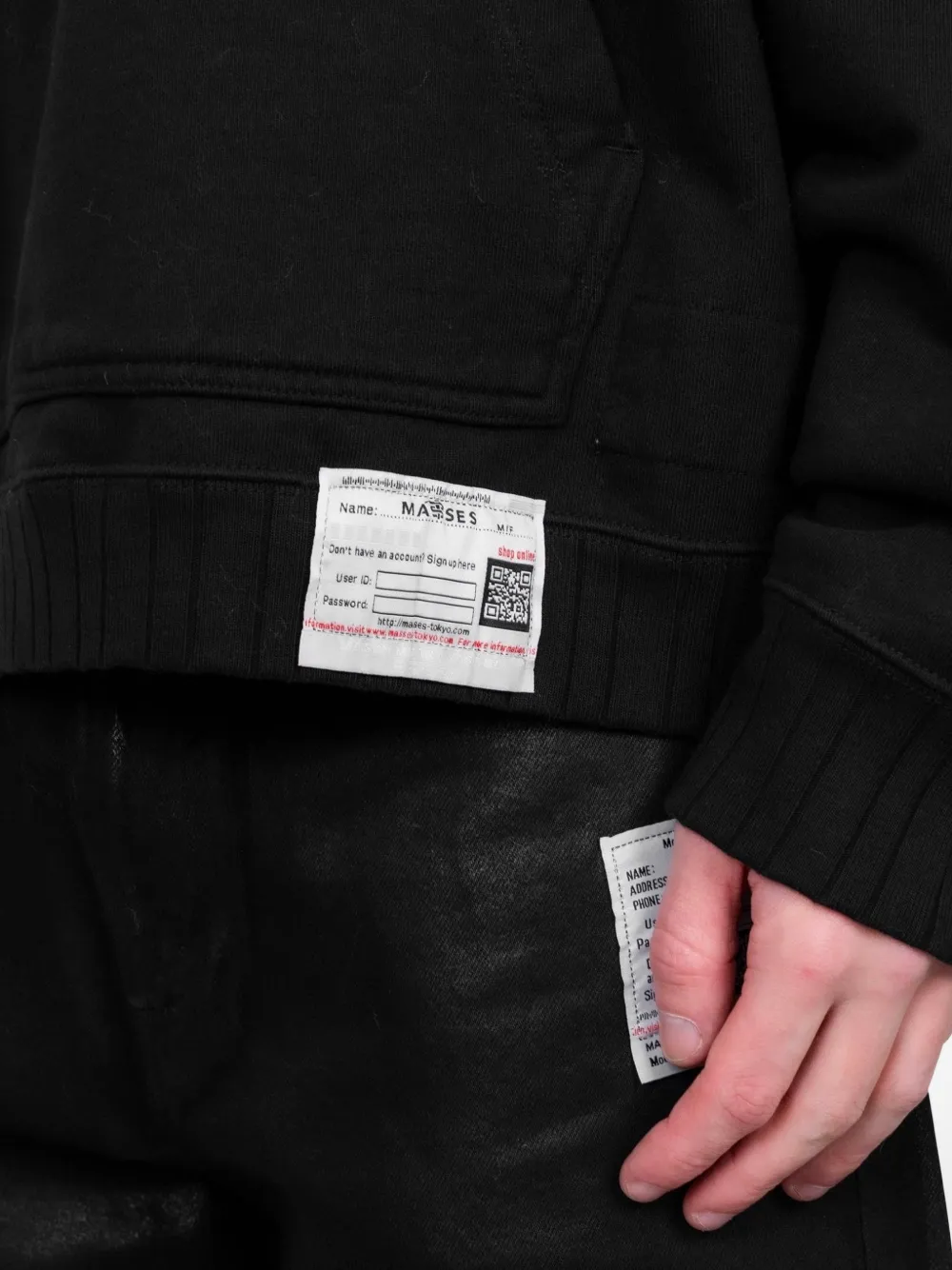 Maison MIHARA YASUHIRO Hoodie met opgestikte zak Zwart