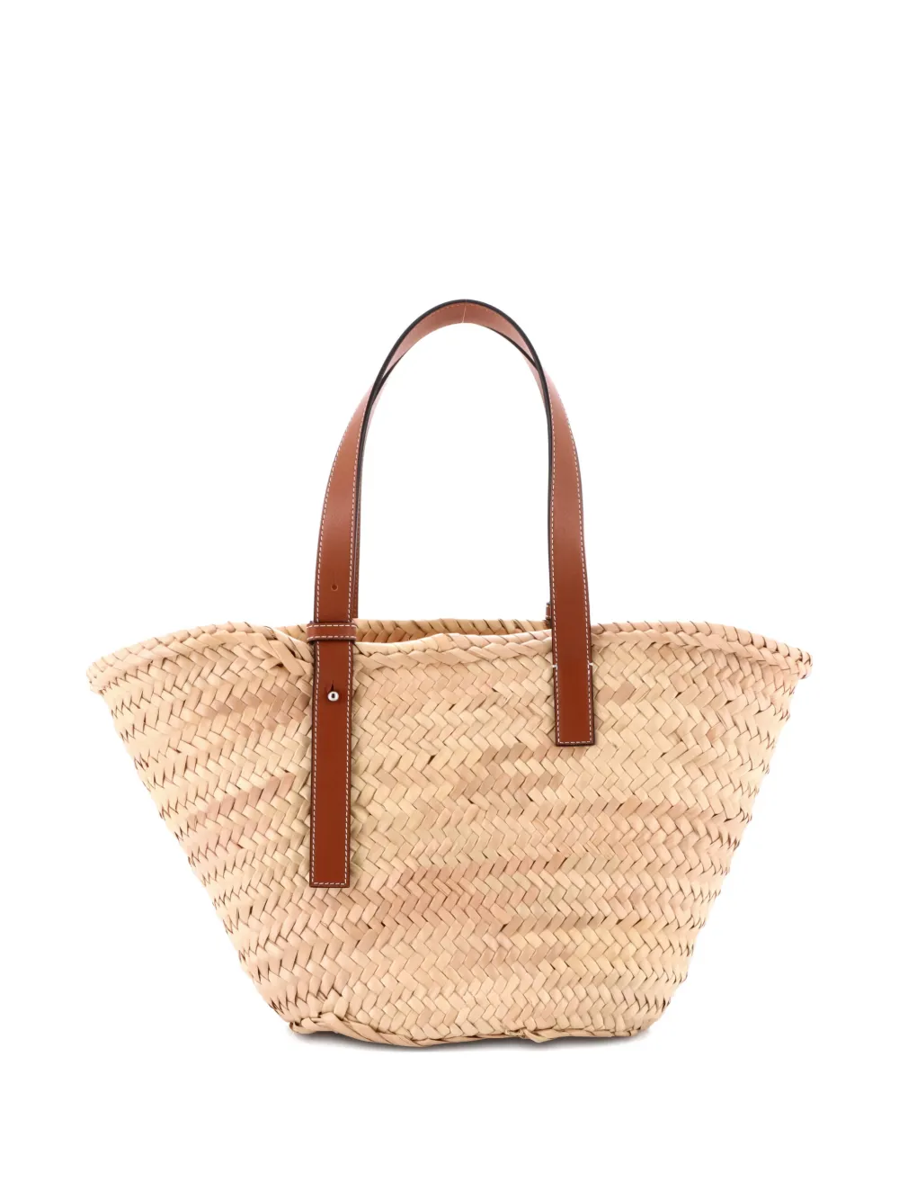 Pre-owned Loewe Basket Raffia Medium Tote Bag In Blue