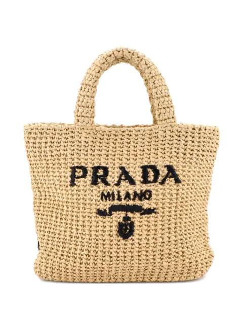 Prada Pre-Owned Logo Raffia Small tote bag