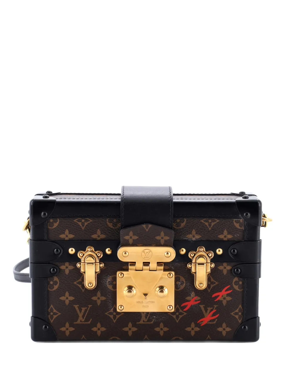 Louis Vuitton Pre-Owned Petite Malle Handbag Monogram Canvas clutch bag - Marrone