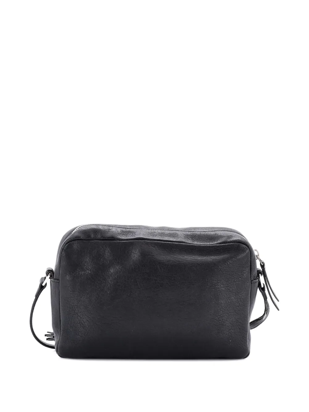 Pre-owned Saint Laurent Lou Camera Bag Leather Small Crossbody Bag In Black