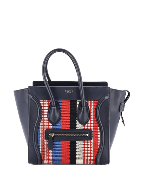 Celine Pre-Owned Luggage Bag Canvas and Leather Micro tote bag