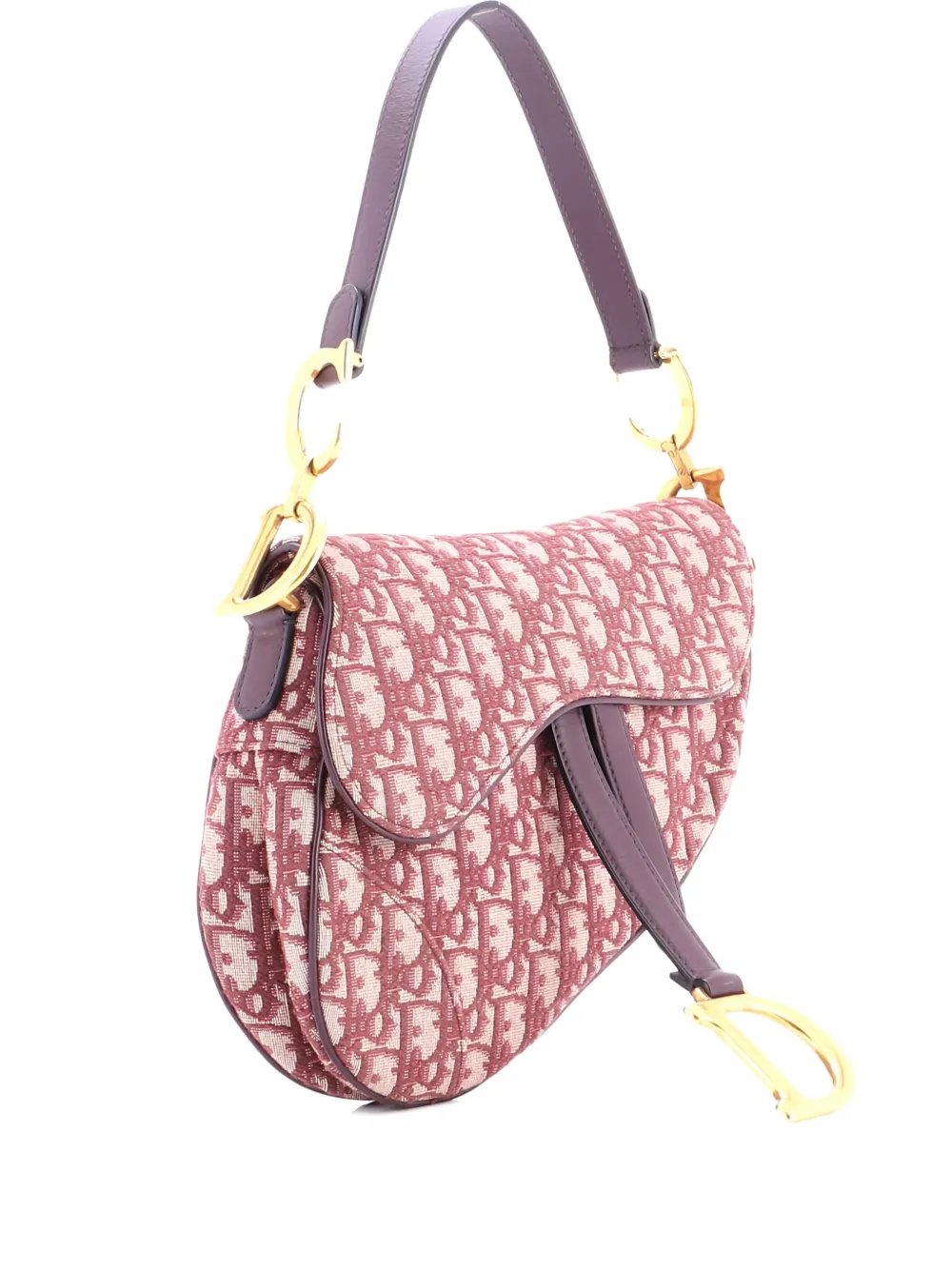 Christian Dior Pre-Owned Saddle Handbag Oblique Canvas Medium shoulder bag - Rosso