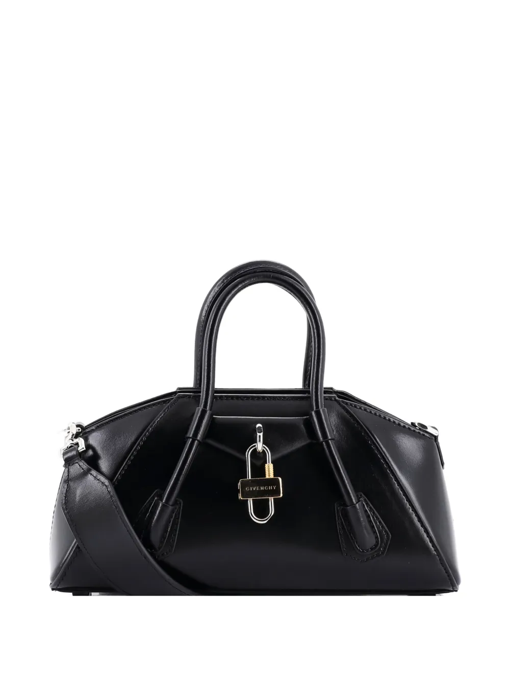 GIVENCHY Pre-owned Antigona Stretch Bag Leather Mini Satchel In Black