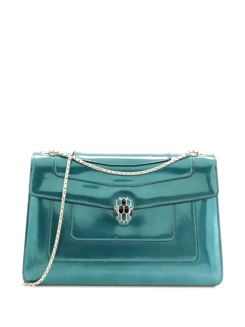 Bvlgari Pre-Owned Serpenti Forever Patent Medium shoulder bag - Verde
