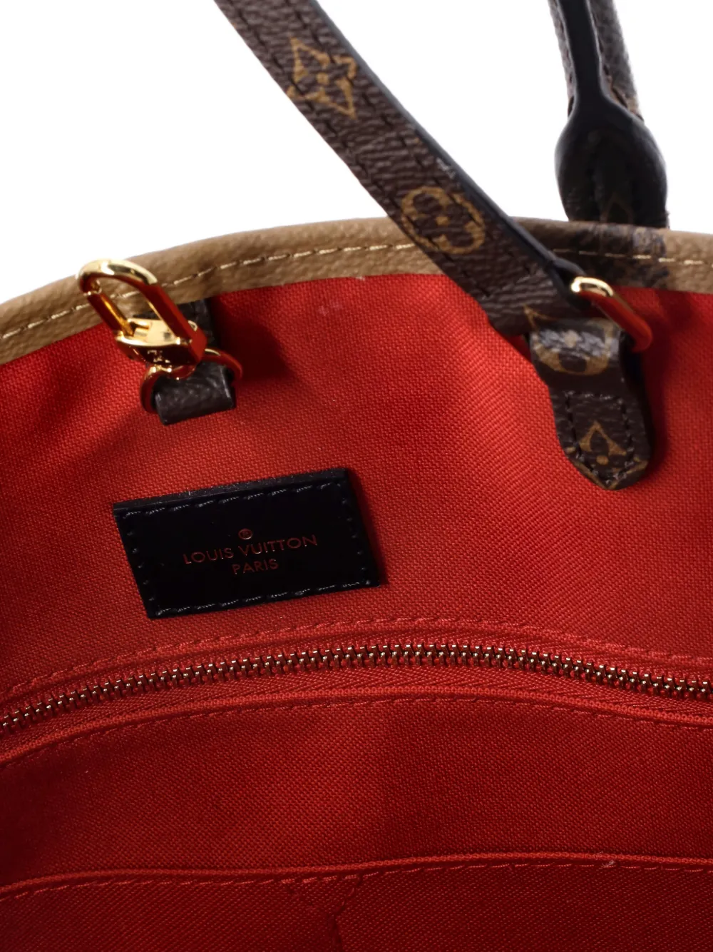 Pre-owned Louis Vuitton Onthego Reverse Monogram Giant Gm Tote Bag In Brown