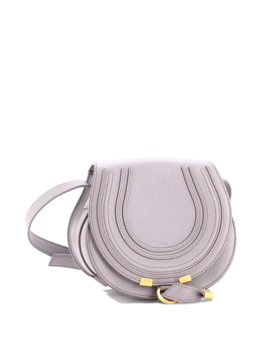 Click to view more detailed imagery on our partner's website Pre-owned Chloé Marcie Leather Small Crossbody Bag In Gray