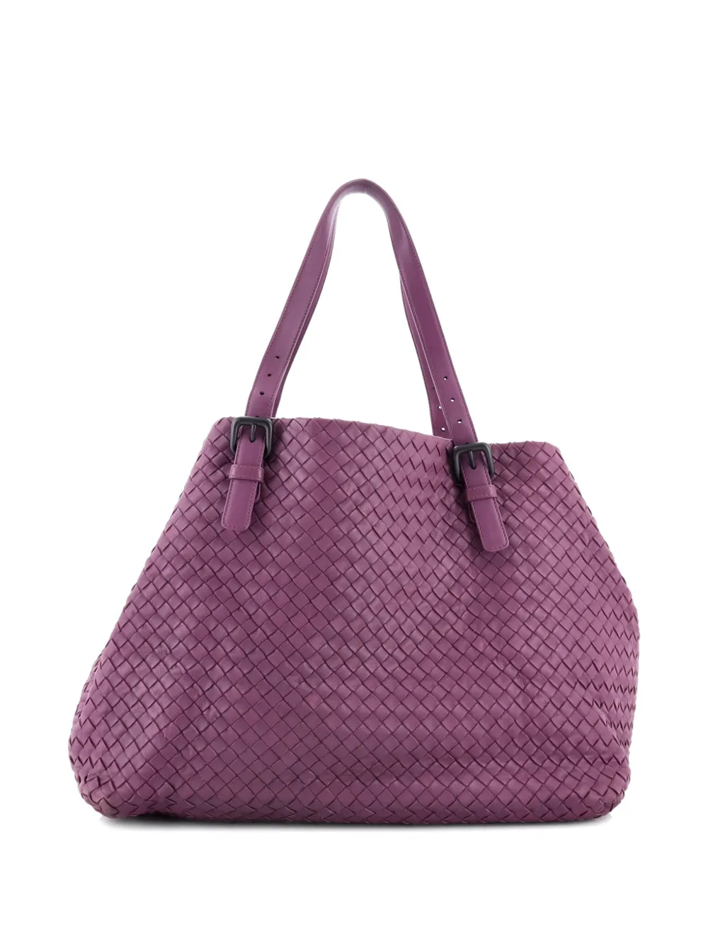Pre-owned Bottega Veneta A-shape Intrecciato Nappa Large Tote Bag In Purple