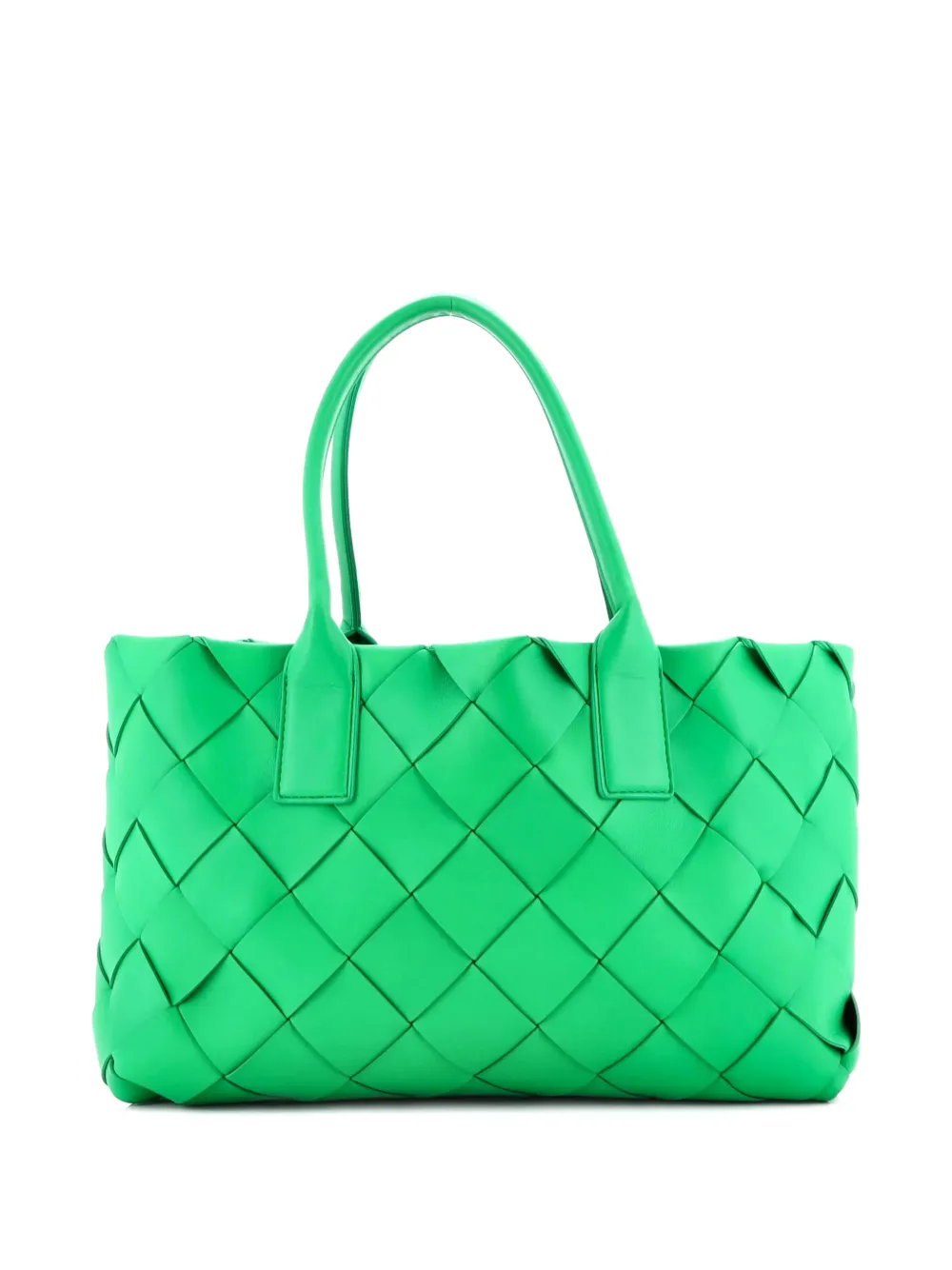 Pre-owned Bottega Veneta Cabat Maxi Intrecciato Nappa Small Tote Bag In Green
