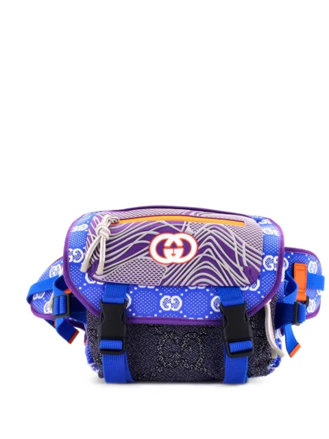 Gucci Pre-Owned Buckle Flap Chest Strap GG Fabric with Rubber backpack