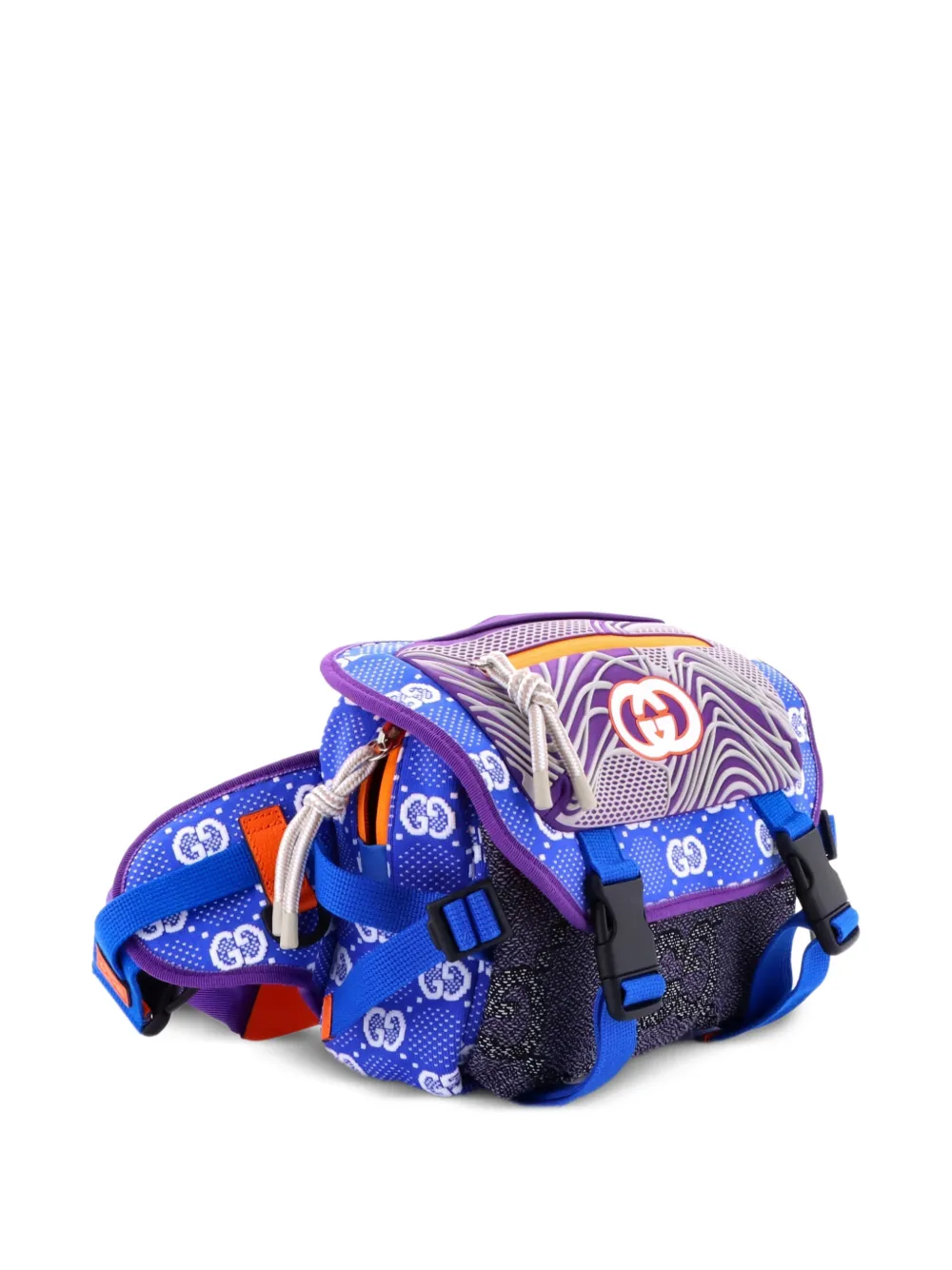 Gucci Pre-Owned Buckle Flap Chest Strap GG Fabric with Rubber backpack | Pre-Owned | Image 2