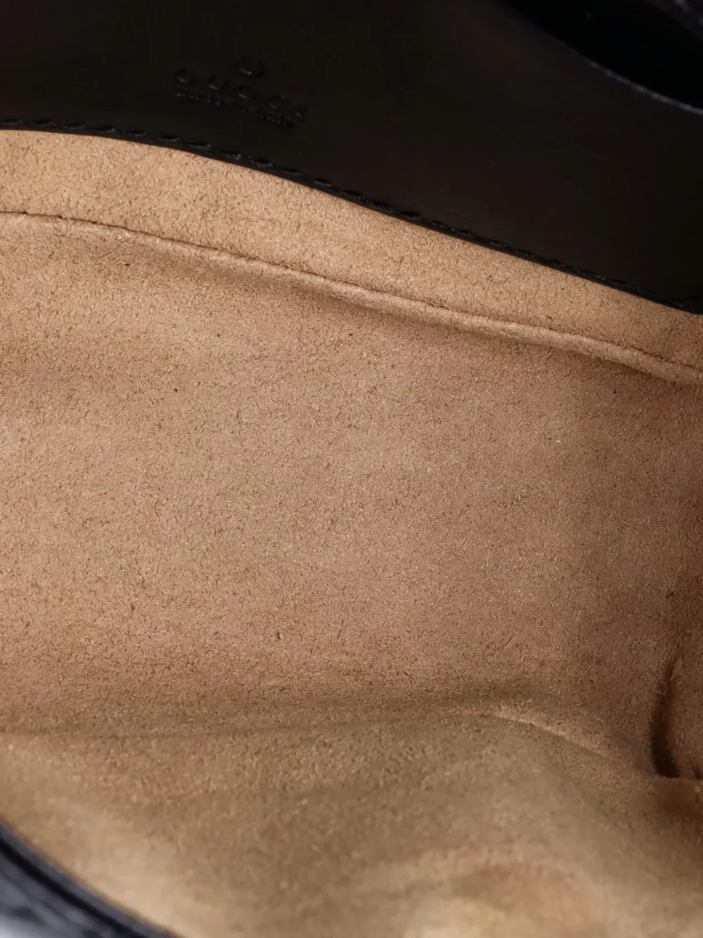 Pre-owned Gucci Gg Marmont Flap Matelasse Leather Mini Belt Bag In Black