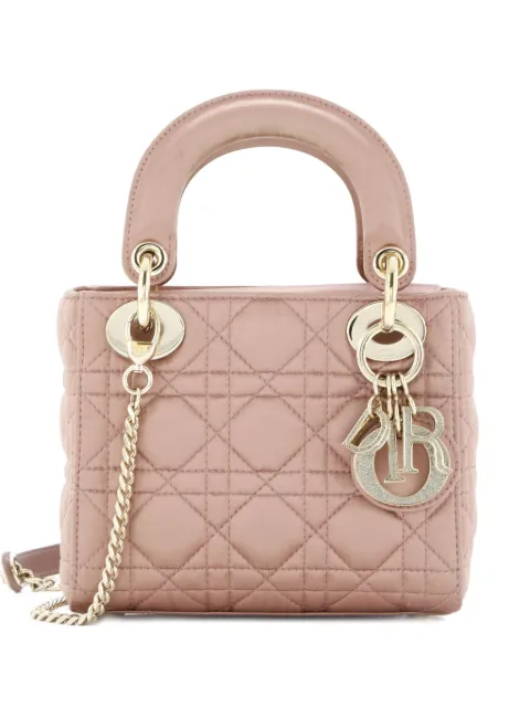 Christian Dior Pre-Owned Lady Dior Chain Bag Cannage Quilt Iridescent Leather Mini satchel