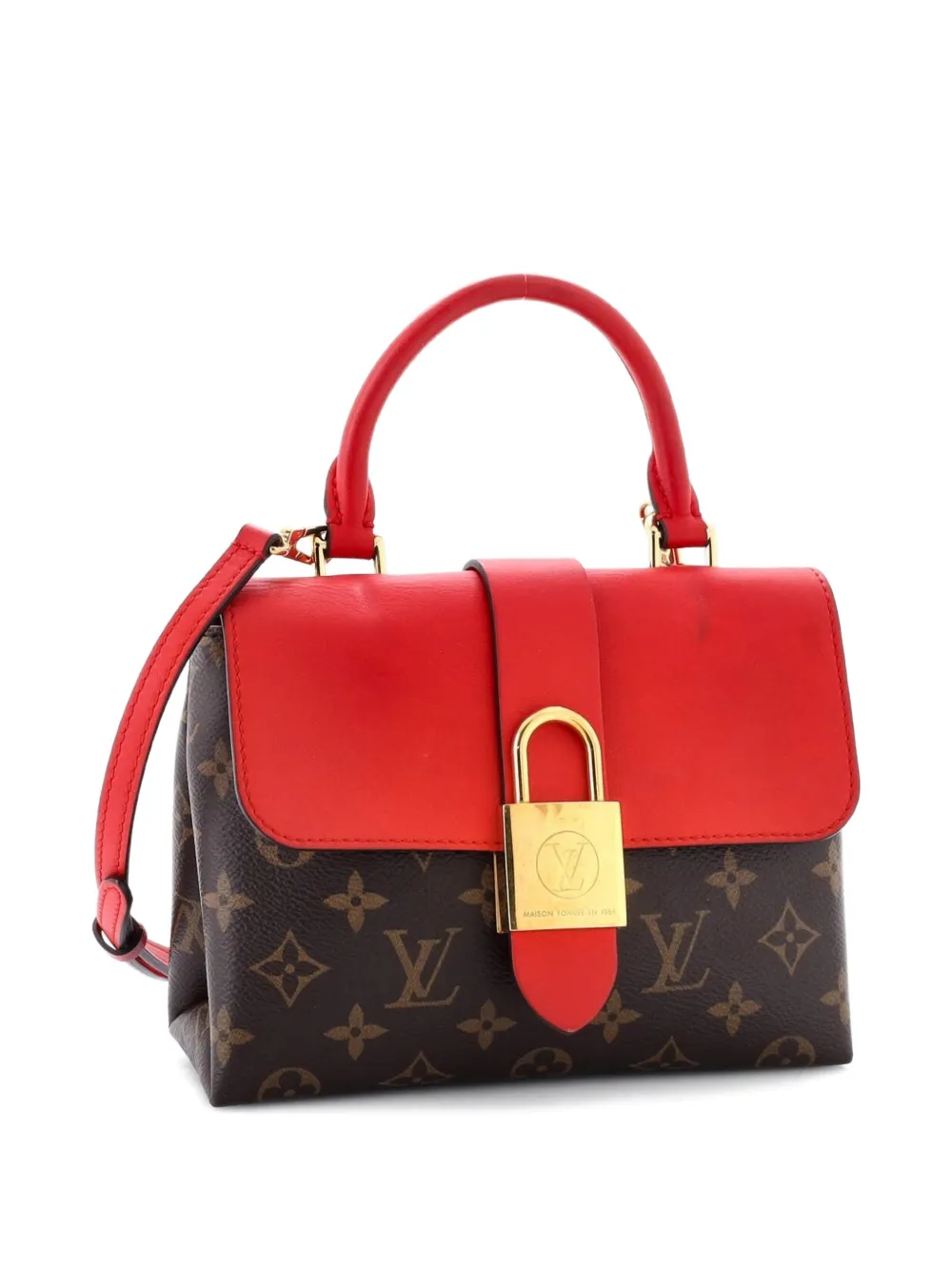 Locky Handbag Monogram Canvas with Leather BB satchel