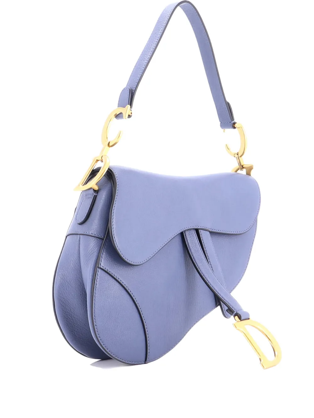 Christian Dior Pre-Owned Saddle Handbag Leather Medium shoulder bag - Blu