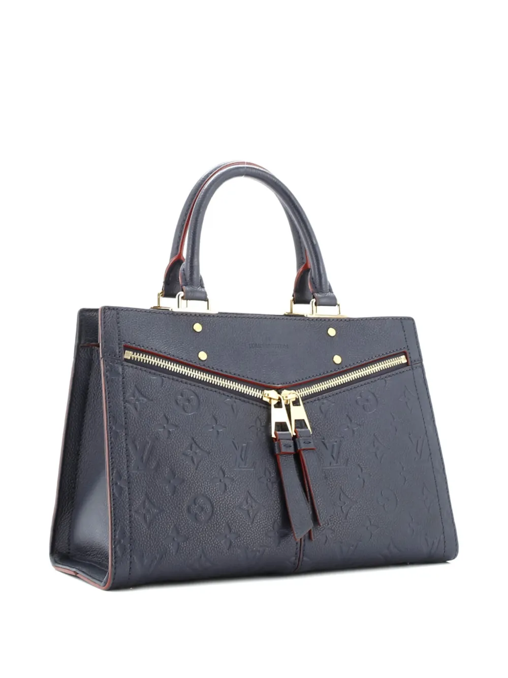 Pre-owned Louis Vuitton Sully Monogram Empreinte Leather Pm Tote Bag In Blue