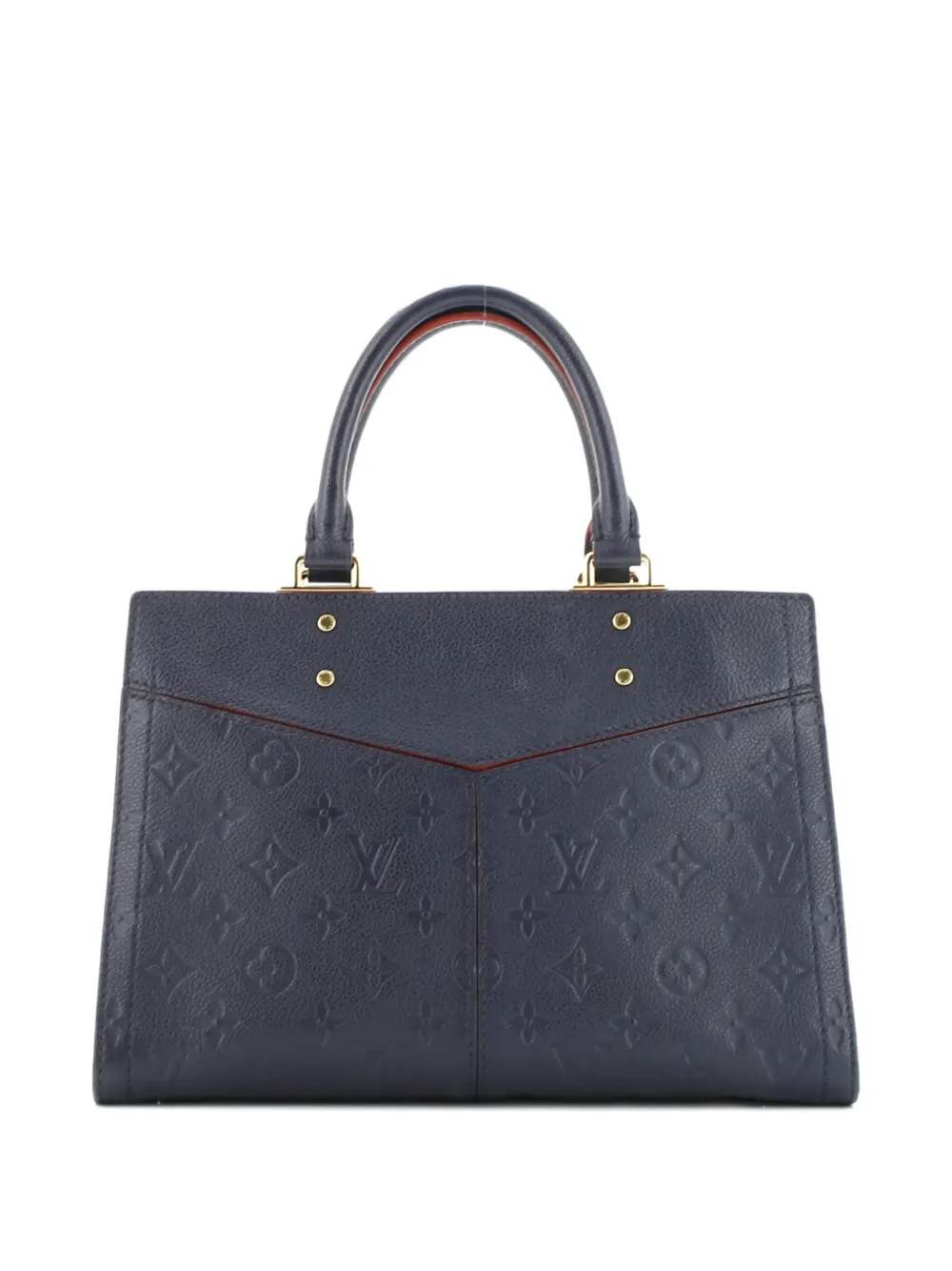 Pre-owned Louis Vuitton Sully Monogram Empreinte Leather Pm Tote Bag In Blue
