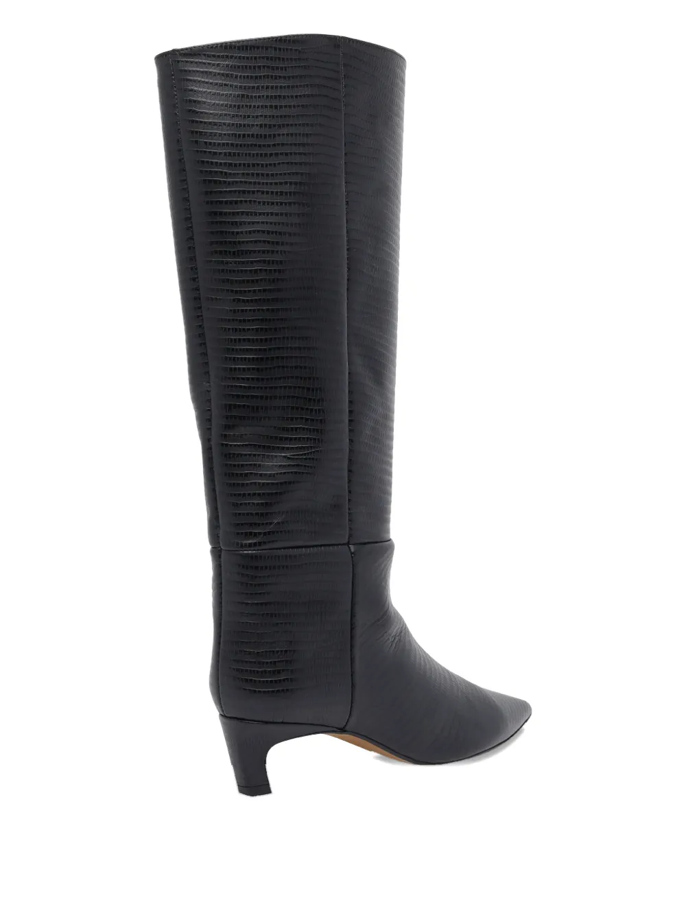 ANGEL ALARCON 50mm pointed-toe leather boots Zwart