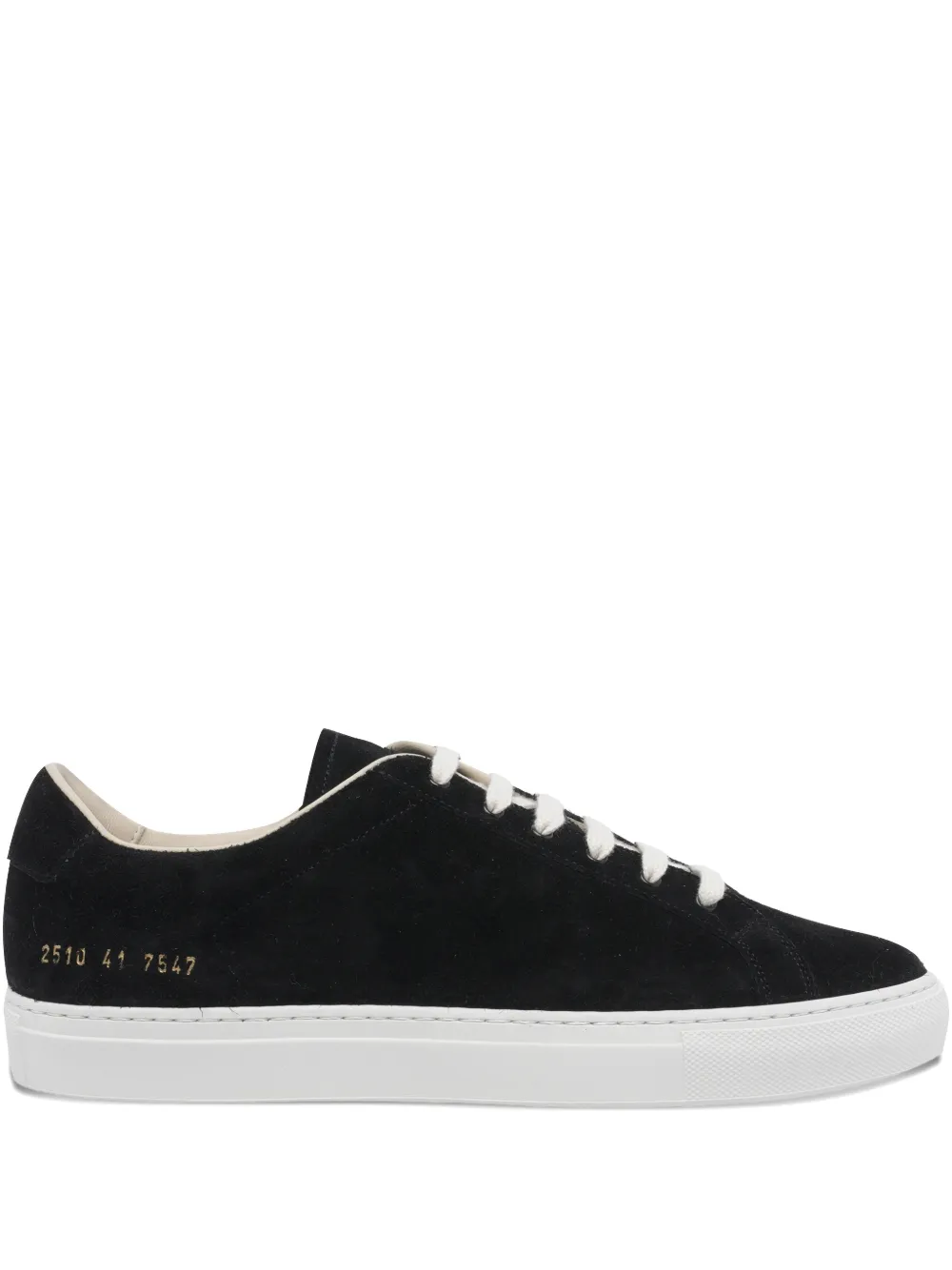 Common Projects Suede Low Top Sneakers With Rubber Sole In Black