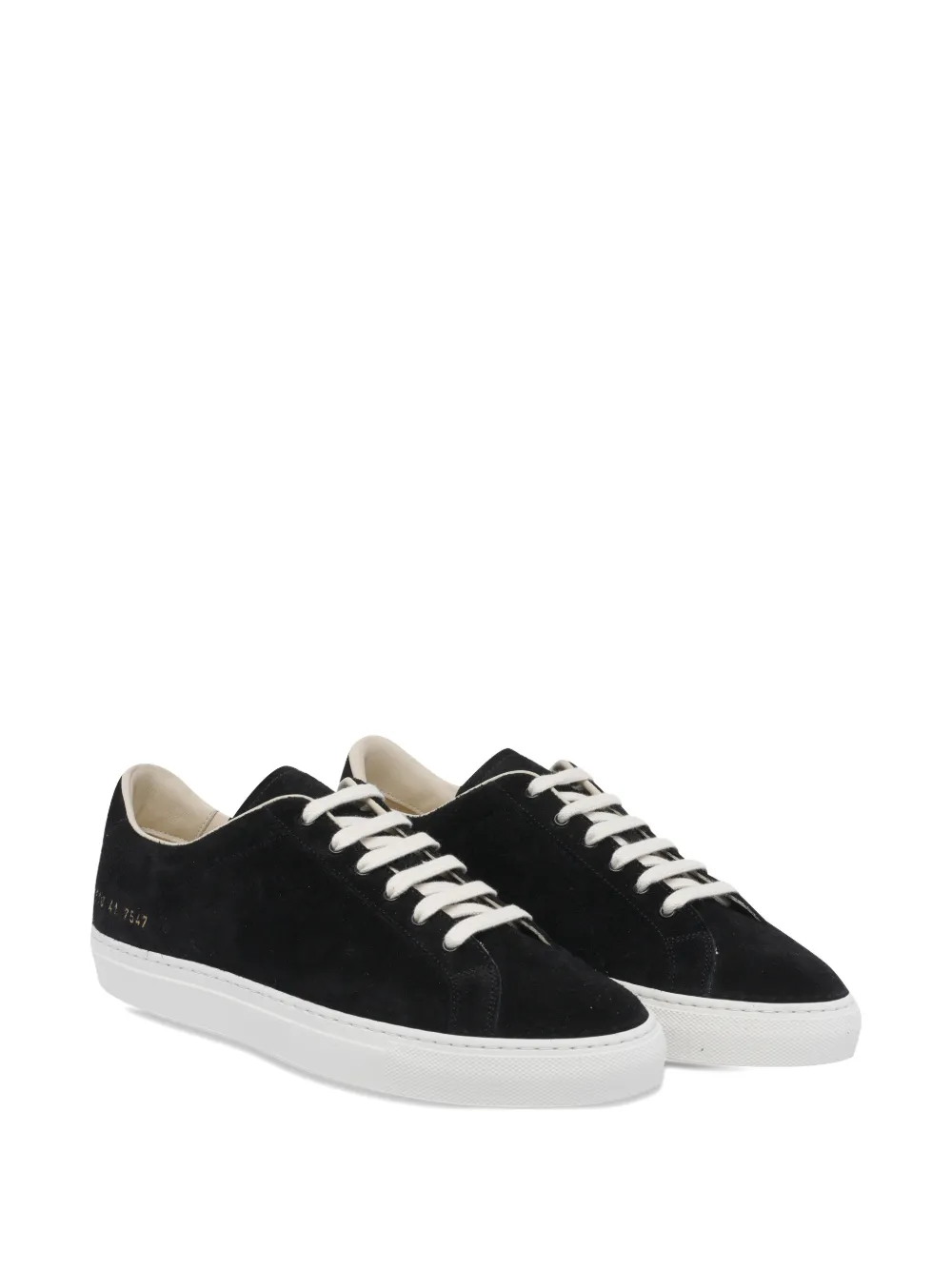 Common Projects Suede Low Top Sneakers With Rubber Sole In Black