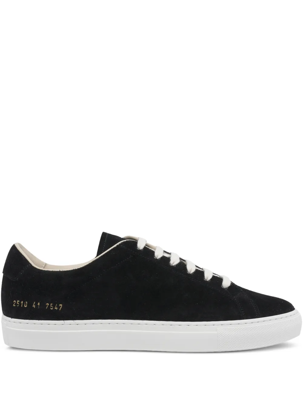 Common Projects logo-detail suede sneakers | Black | Image 1