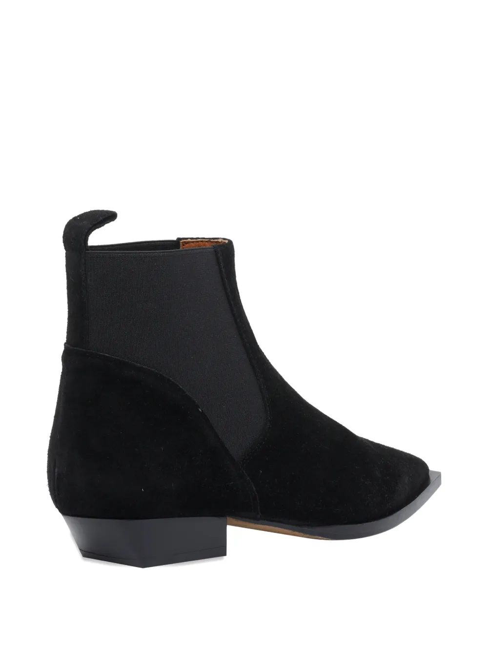 Angel Alarcon Suede Pointed-toe Boots In Black