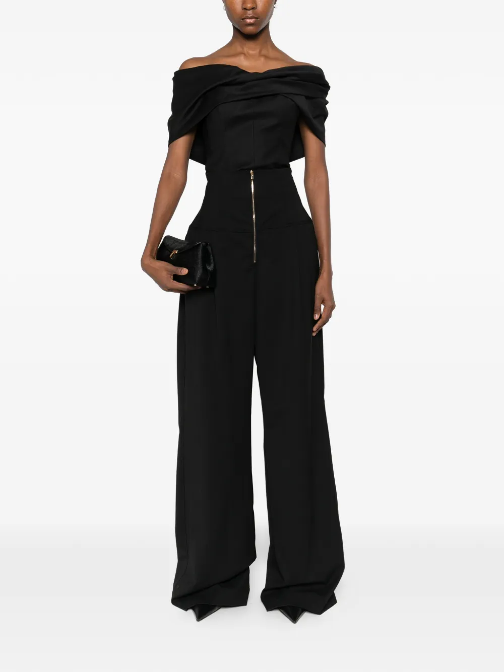 THELATEST zip-fastening trousers - Zwart