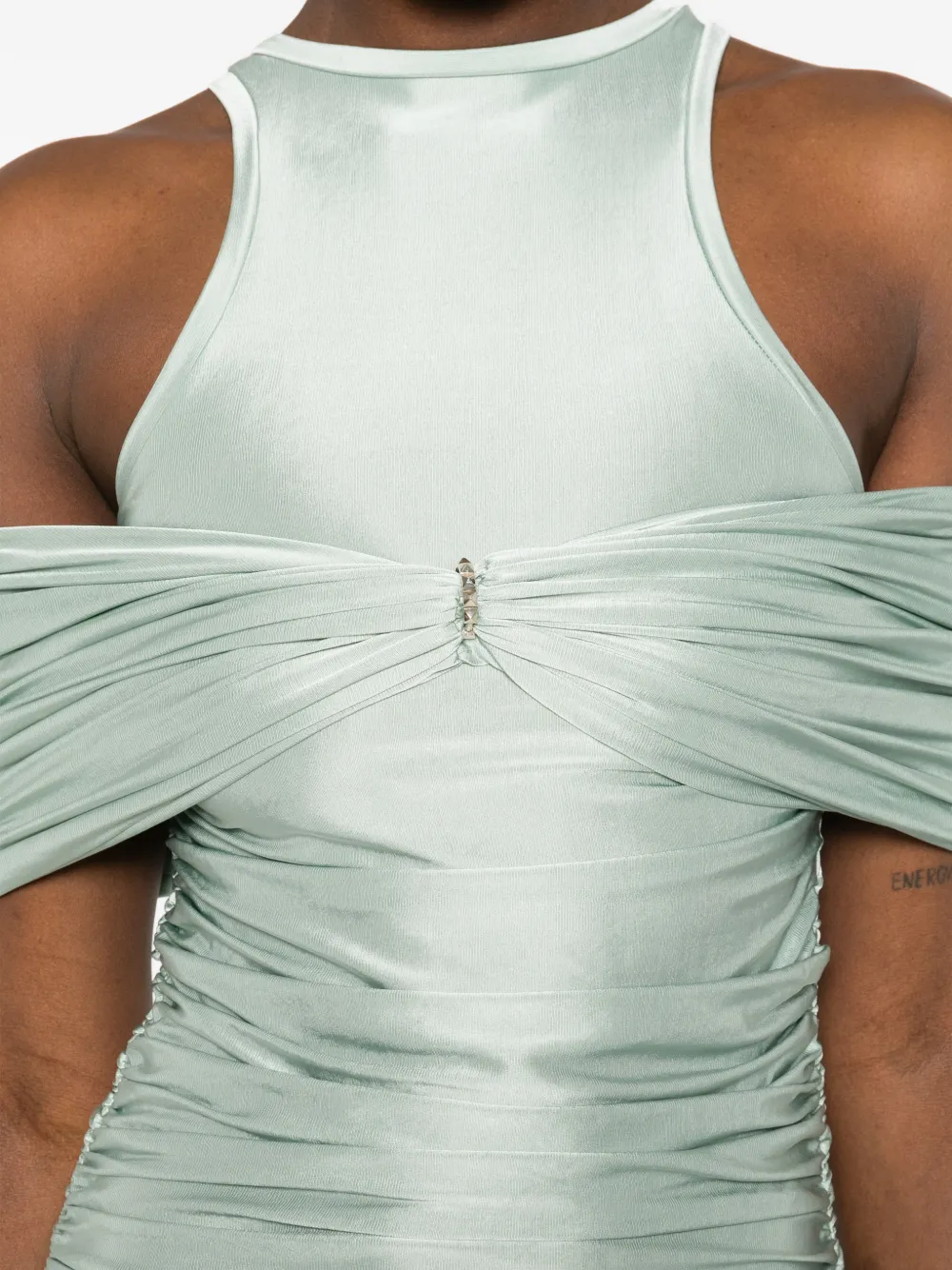 Palmatic Studio Twisted Draped Maxi Dress In Green