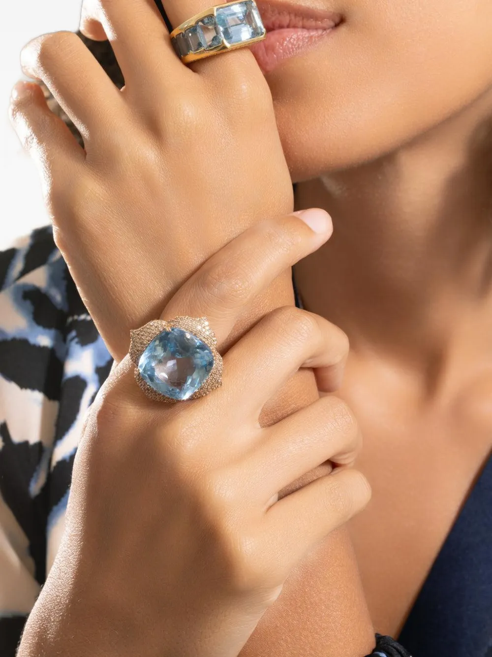 Piranesi Anello in oro rosa con topazio