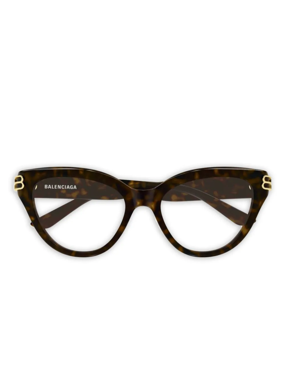 Balenciaga Eyewear cat-eye logo glasses - Marrone