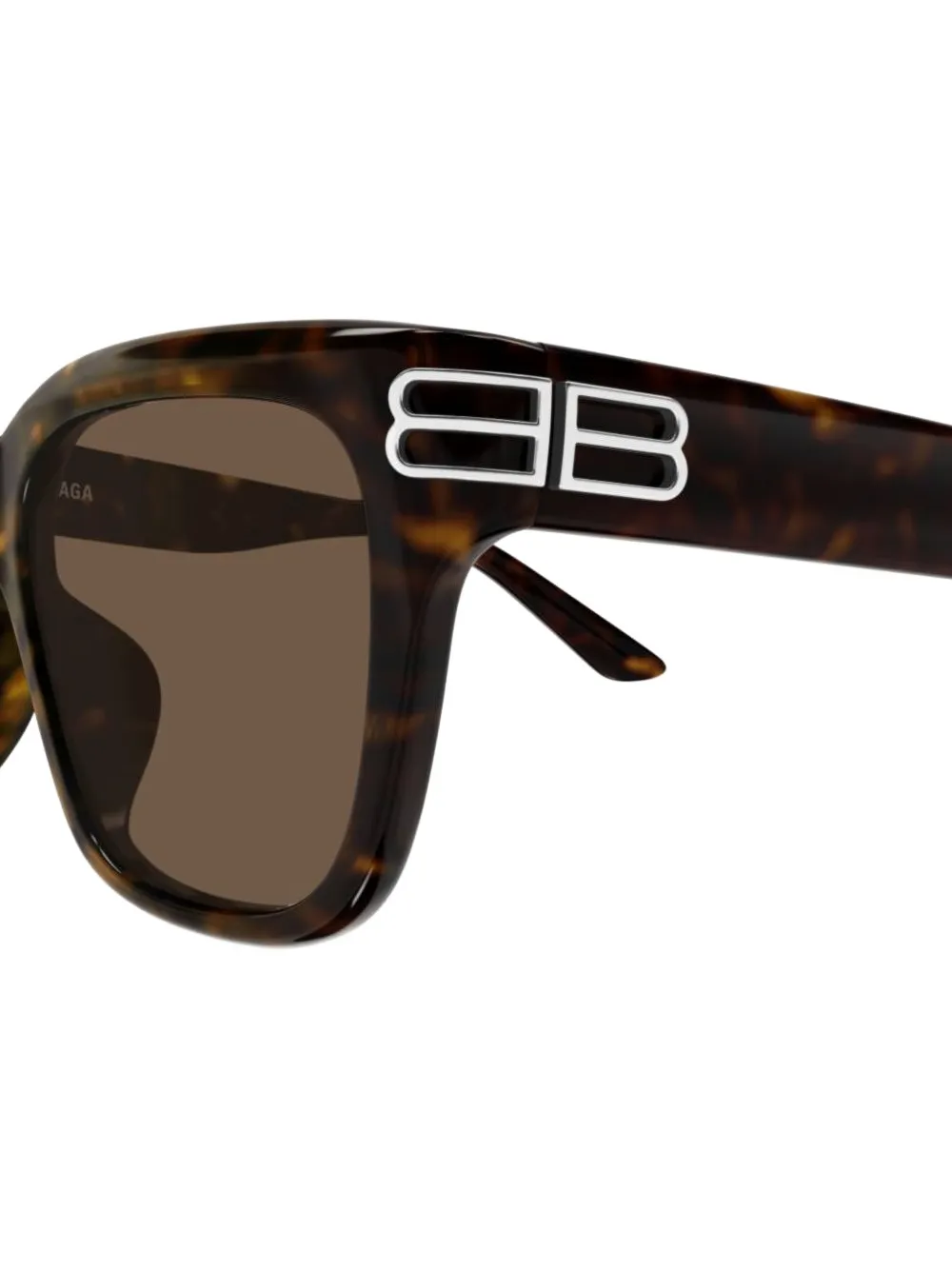 Balenciaga Eyewear Zonnebril met vierkant montuur Bruin