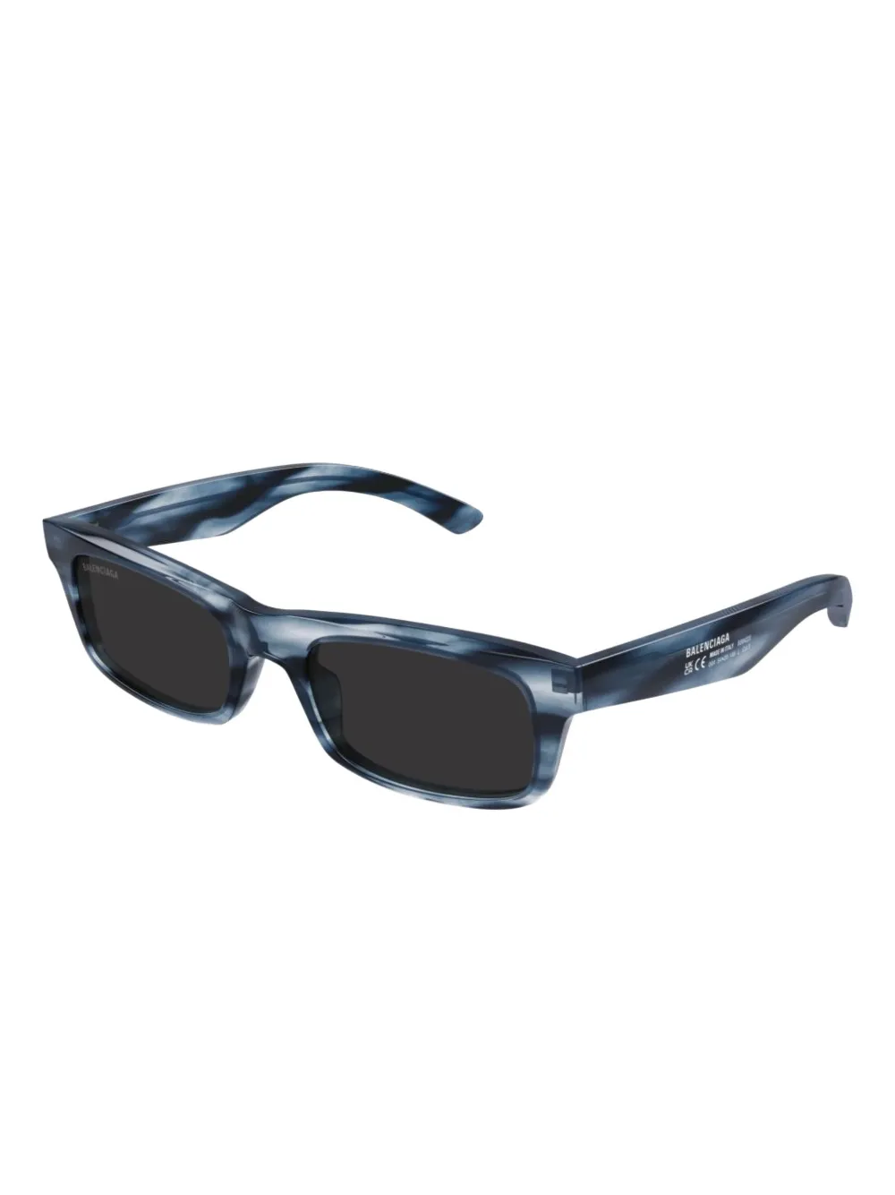 Balenciaga Eyewear Zonnebril met rechthoekig montuur Blauw
