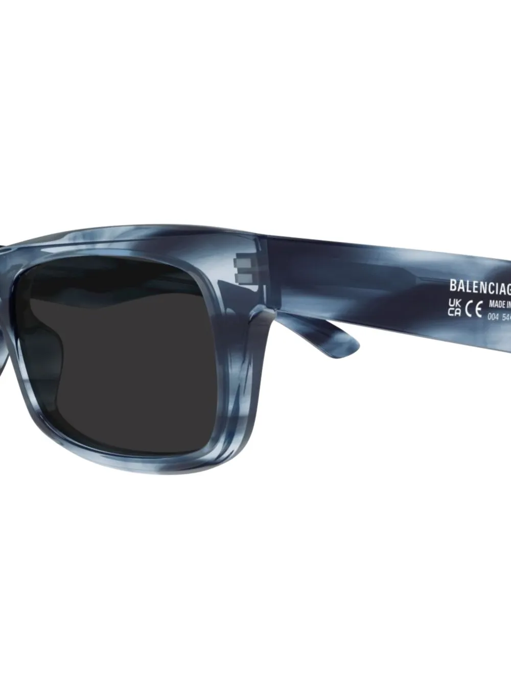 Balenciaga Eyewear Zonnebril met rechthoekig montuur Blauw