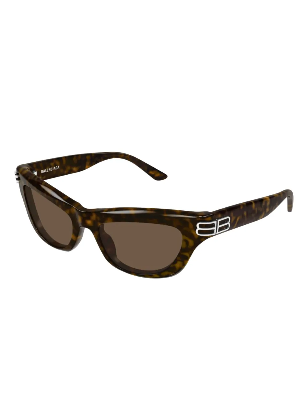 Balenciaga Eyewear cat-eye logo sunglasses - Bruin