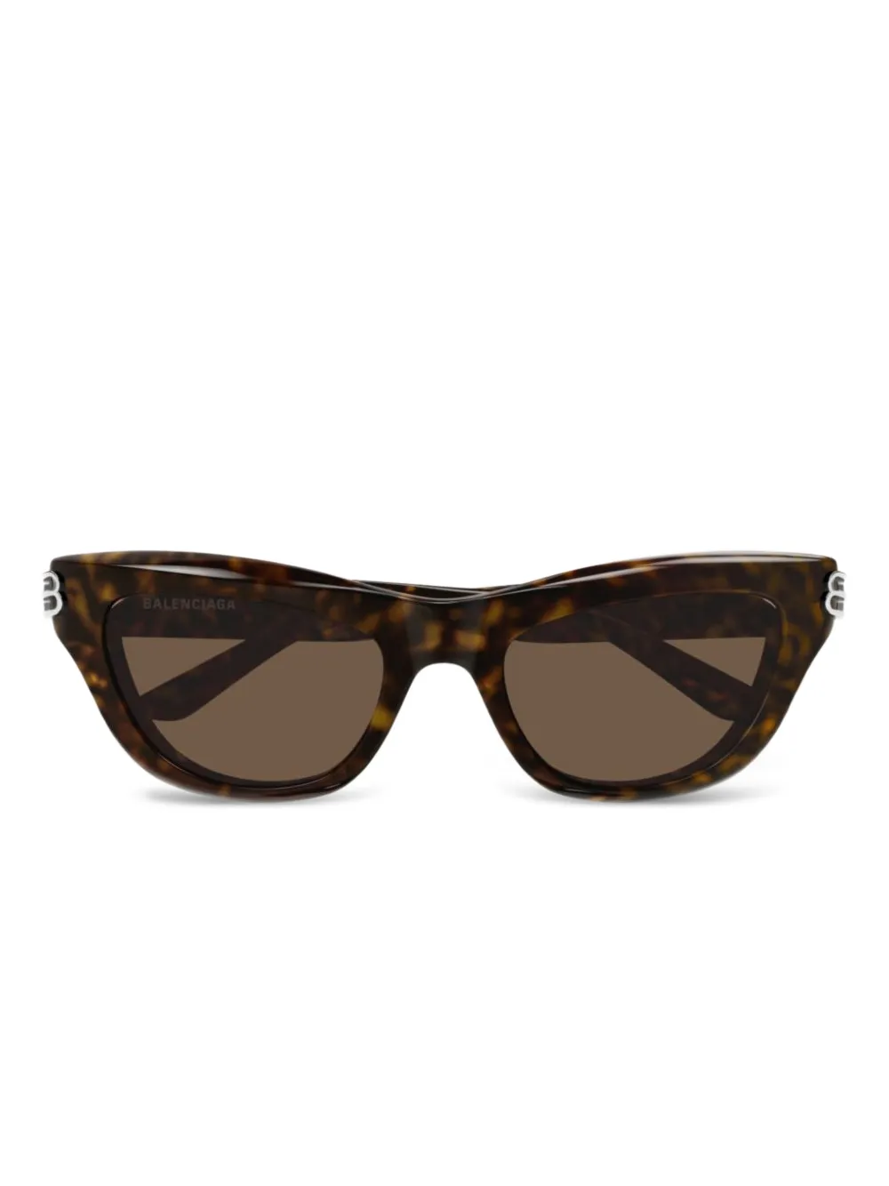 Balenciaga Eyewear cat-eye logo sunglasses - Braun