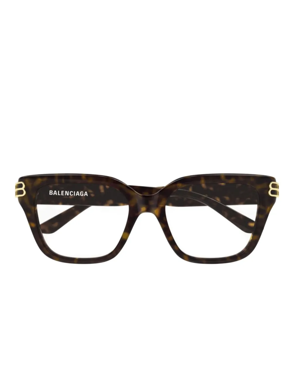 Balenciaga Eyewear square-frame logo glasses - Marrone
