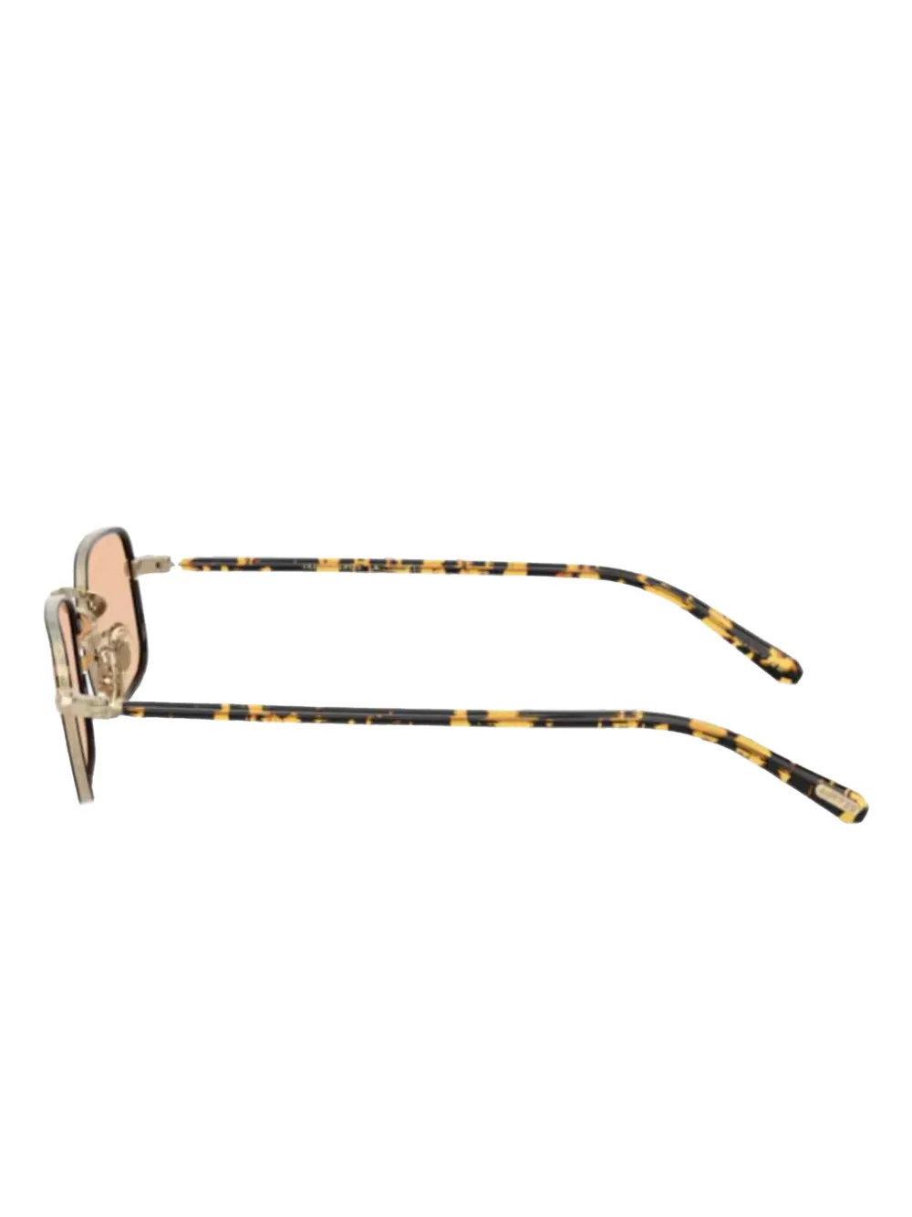 Oliver Peoples Zonnebril met rechthoekig montuur Goud