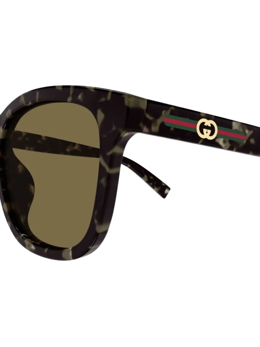 Gucci Eyewear Zonnebril met vierkant montuur Groen