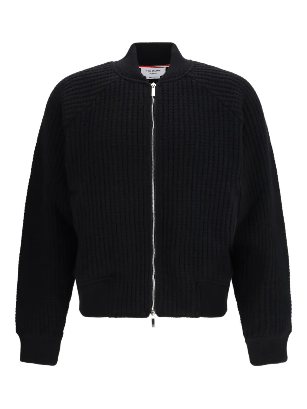 Thom Browne honeycomb zip bomber jacket | Black | Image 1