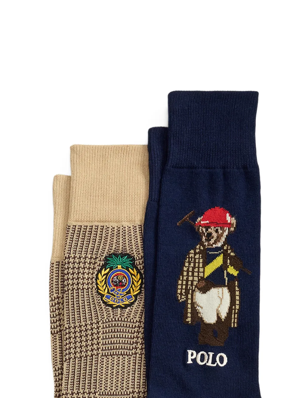 Polo Ralph Lauren Twee paar Polo Bear sokken met logo-detail Blauw