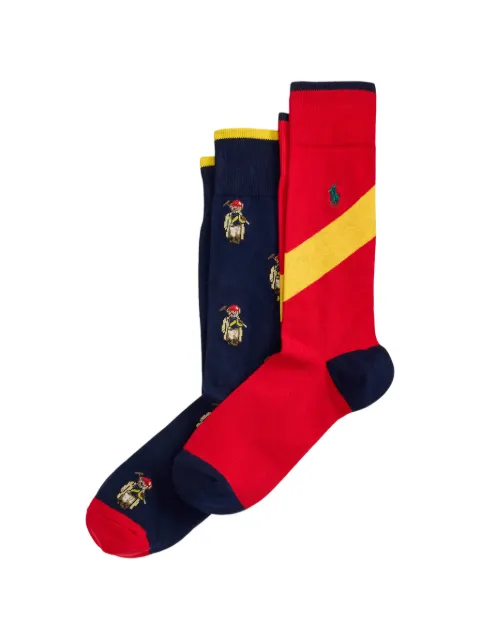 Polo Ralph Lauren embroidered socks (pack of two)