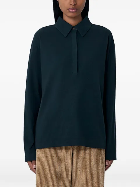 The Row Roddie long-sleeve buttoned polo shirt