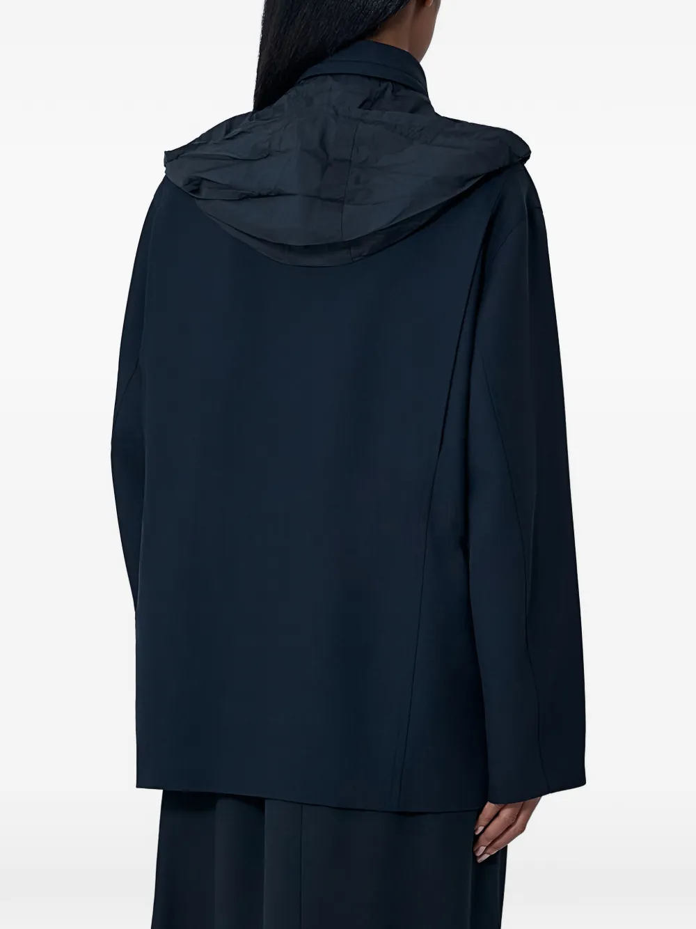  The Row Tanera High-collar Coat - Blue 